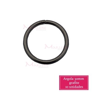 Argola 29mm com 10 grafite aberta