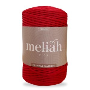 Fio unique classique 3mm Meliah cor melancia com 500g/300m