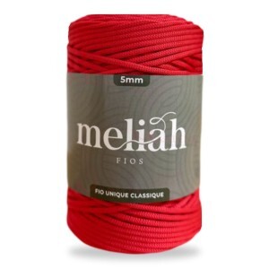 Fio unique classique 5mm Meliah cor melancia com 500g/185m