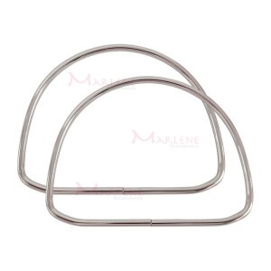 Alça de metal para bolsa meia argola 13 cm HYTSD05 com 1 par (Abertas)