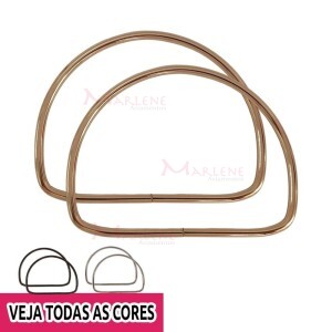 Alça de metal para bolsa meia argola 10,5 cm HYTSD04 com 1 par (Abertas)