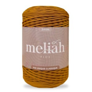 Fio unique classique 3mm Meliah cor açafrão com 500g/300m