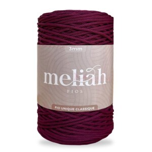 Fio unique classique 3mm Meliah cor berinjela com 500g/300m