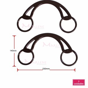 Alça plástica B5 marrom 1 par