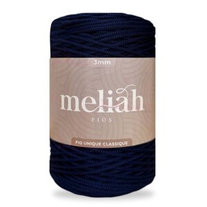 Fio unique classique 3mm Meliah cor marinho com 500g/300m