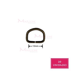 Meia argola 10mm ouro velho com 20 unidades