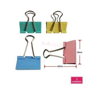 Clipe prendedor 30mm 4 unidades colorido