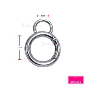 Argola articulado com alça níquel(Mosquetão) TP15043