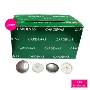 Botão para forrar (Bombê) 26mm Cardenas caixa com 144 unidades