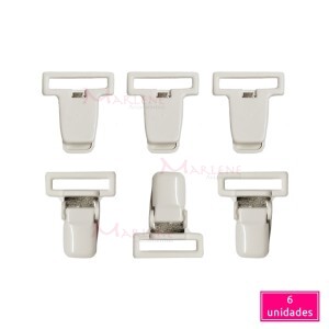 Prendedor jacaré suspensório 25mm 6 unidades cores
