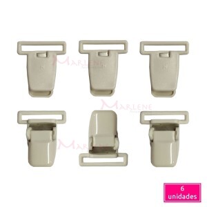 Prendedor jacaré suspensório 25mm 6 unidades cores