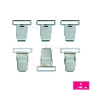 Prendedor jacaré suspensório 25mm 6 unidades cores