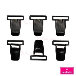 Prendedor jacaré suspensório 25mm 6 unidades cores