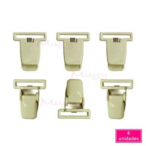Prendedor jacaré suspensório 25mm 6 unidades cores