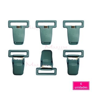 Prendedor jacaré suspensório 25mm 6 unidades cores