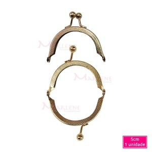 Armação para bolsa 5cm oval latonado