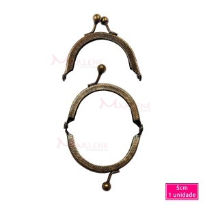 Armação para bolsa 5cm oval ouro velho