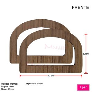 Alça mdf meia argola 