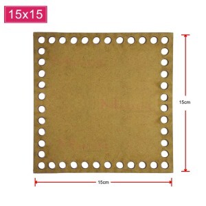 Base mdf quadrada 15x15cm para crochê