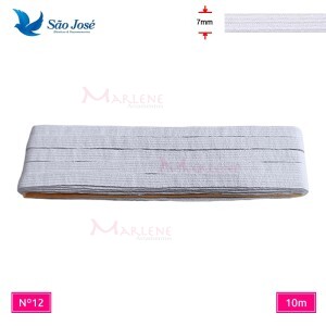 Elástico São José pigeon nº12 7mm 10m branco