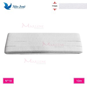 Elástico São José pigeon nº18 11mm 10m branco