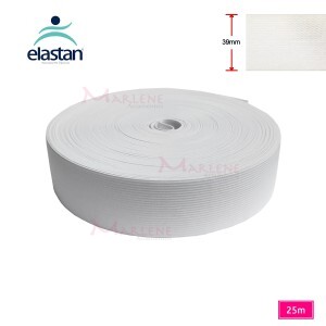 Elástico Lola 39mm branco com 25m Elastan