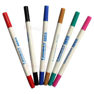 Kit canetas permanentes com 6 cores e 12 pontas