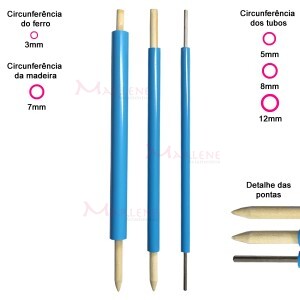 Kit vira tudo em costura e artesanato com 3 tubos
