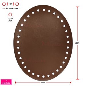 Fundo de bolsa caramelo 19X25cm oval sintético