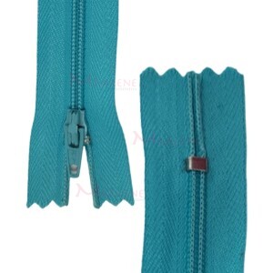 Zíper de nylon fino 15cm unidade