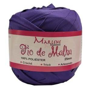 Fio de malha roxo 25mm 318g M-021 poliéster