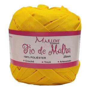 Fio de malha amarelo gema 25mm 320g M-011 poliéster