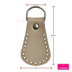 Porta alça sintética 4 unidades com meia argola 25mm MF-04