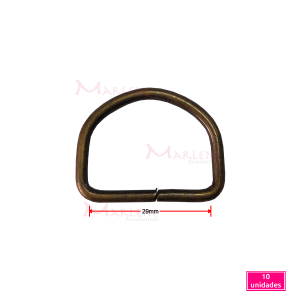 Meia argola 29mm ouro velho com 10 unidades