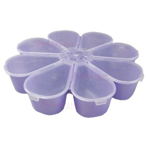 Estojo margarida lilás com 8 divisórias