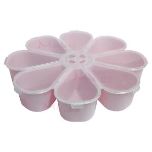 Estojo margarida rosa bebê com 8 divisórias