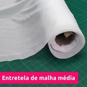 Entretela de malha média branca Freudenberg PD 9324 por metro