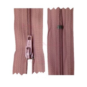 Zíper de nylon fino 50cm unidade