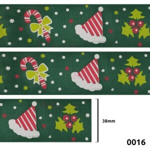 Fita de gorgurão 38mm gorro verde 0016 por metro