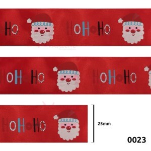 Fita de cetim 25mm bom velhinho vermelho 0023 por metro