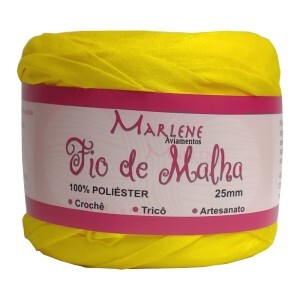 Fio de malha amarelo canário 25mm 222g M-037 poliéster
