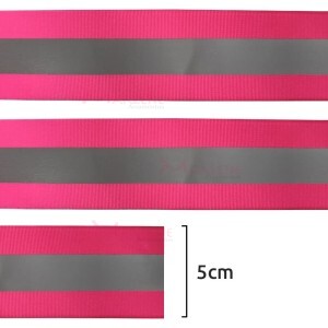 Fita refletiva 5cm rosa fluorescente por metro