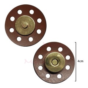 Fecho redondo para bolsa crochê e tricô com botão ímã 18mm MF-08