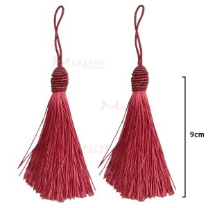 Pingente de seda 9cm com 2 unidades