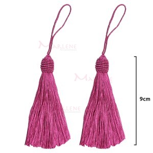 Pingente de seda 9cm com 2 unidades