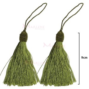 Pingente de seda 9cm com 2 unidades