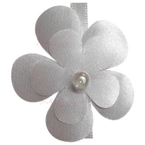 Flor de cetim com pérolas com 1m (20 pétalas)