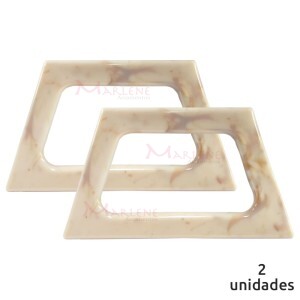 Alça para bolsa trapézio cor Offwhite mesclado 7709 com 1 par