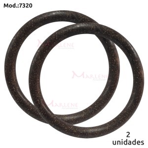 Alça argola mesclada para bolsa imbuia 7320 com 1 par