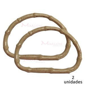 Alça para bolsa meia argola 7490 cor marfim com 1 par